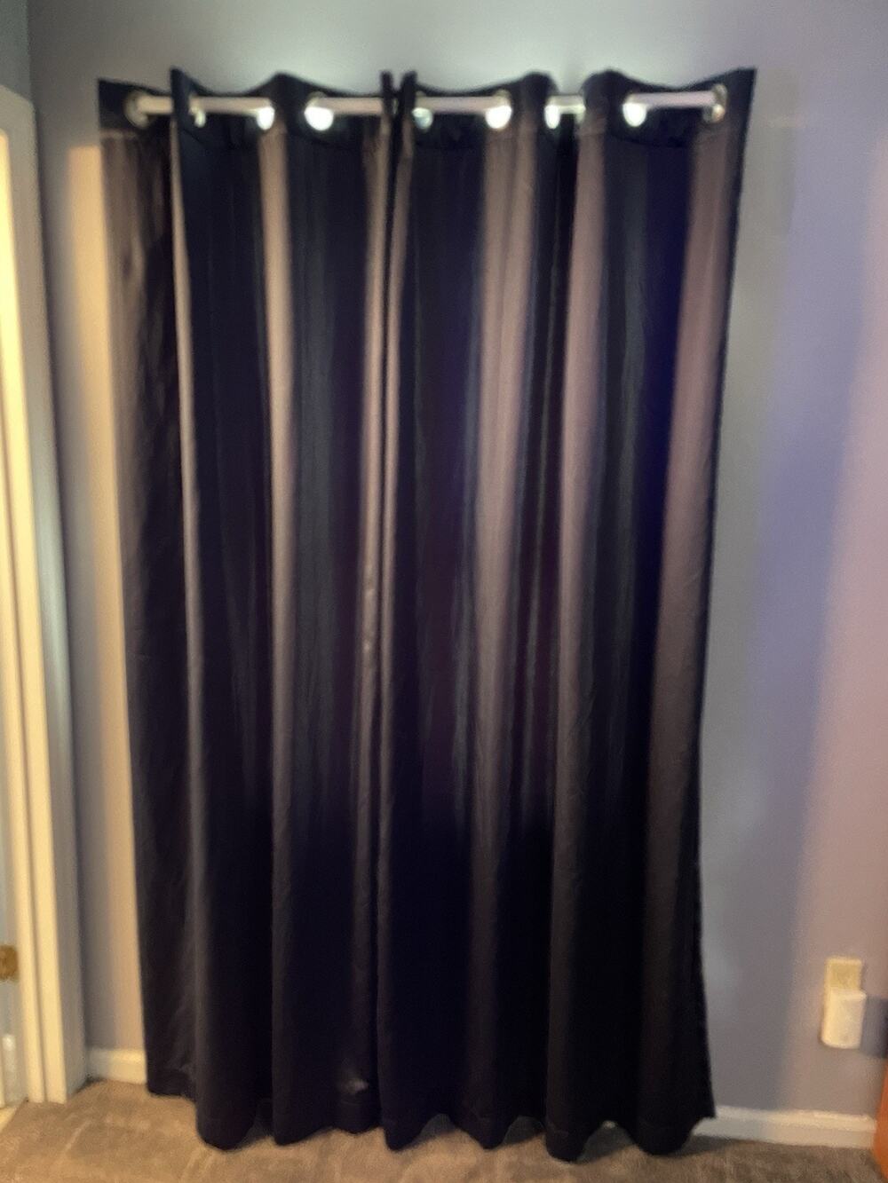 JC Penny 50x84 Kathryn Lined Blackout Grommet Curtain Panels Navy Kathryn Pair